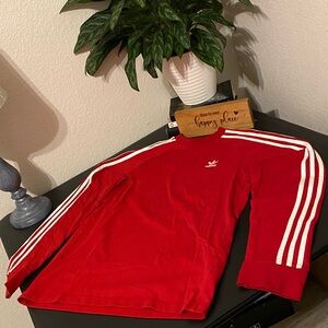 Adidas Red Long Sleeve Tee